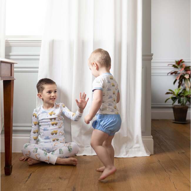Crewneck Pajama Set, Truck Print - Pajamas - 5