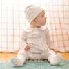 Scallop Trim Infant Hat, Pink Bows Print - Hats - 3