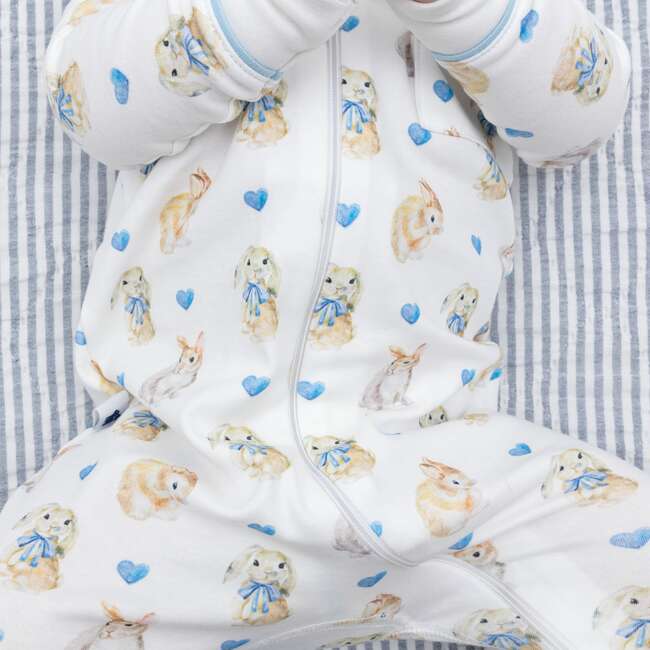 Classic Pajama Footie, Bunny Heart Print - Footie Pajamas - 4