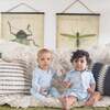 Collared Romper, Blue Stripe - Rompers - 5