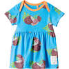 Coconut Print Knitted Dress, Blue - Dresses - 1 - thumbnail