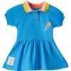 Ice Cream Icon Polo Dress, Blue - Dresses - 1 - thumbnail