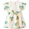 Lobster Print Summer Dress, Beige - Dresses - 1 - thumbnail