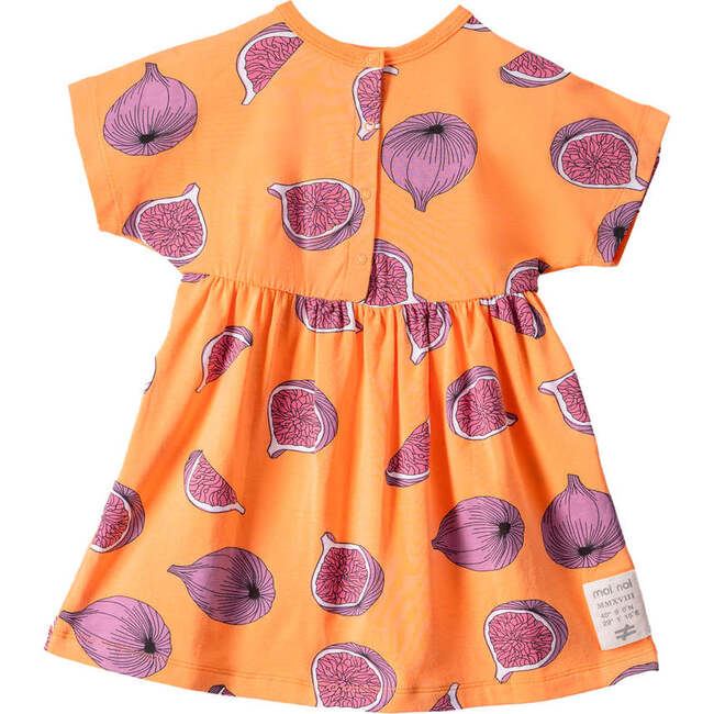 Fig Print Summer Dress, Orange