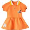 Coconut Icon Polo Dress, Orange - Dresses - 1 - thumbnail