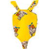 Print Ruffle One Piece Swimsuit, Multicolor - One Pieces - 1 - thumbnail