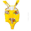 Print Ruffle One Piece Swimsuit, Multicolor - One Pieces - 3