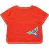 Parrot Embroidered T-Shirt, Red - Tees - 4