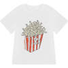 Popcorn Graphic T-Shirt, White - Tees - 1 - thumbnail