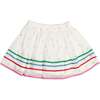 Heart Print Tulle Skirt, White - Skirts - 1 - thumbnail