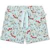 Popcorn Print Shorts, Blue - Shorts - 1 - thumbnail