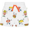 Snack Graphic Shorts, White - Shorts - 1 - thumbnail