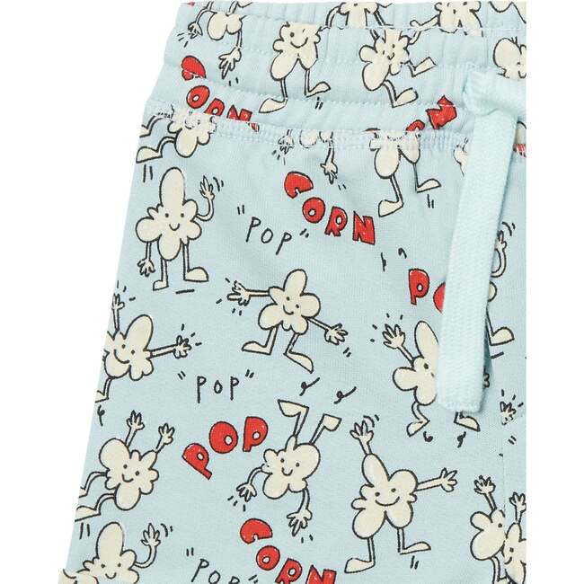 Popcorn Print Shorts, Blue - Shorts - 2