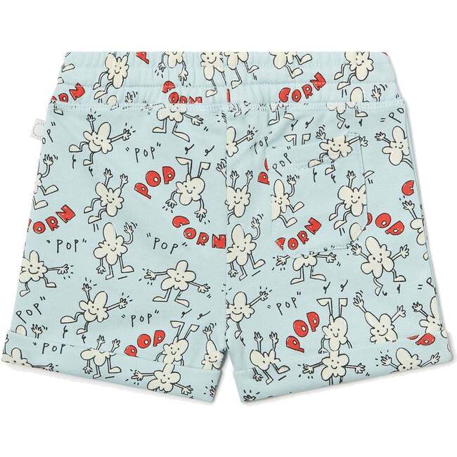 Popcorn Print Shorts, Blue - Shorts - 4