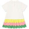 Parrot Fringe Hem Dress, White - Dresses - 2