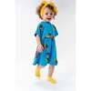 Sand Castle Print Summer Dress, Yellow - Dresses - 2