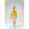 Plaid Trim Cotton Skirt, Beige - Skirts - 2