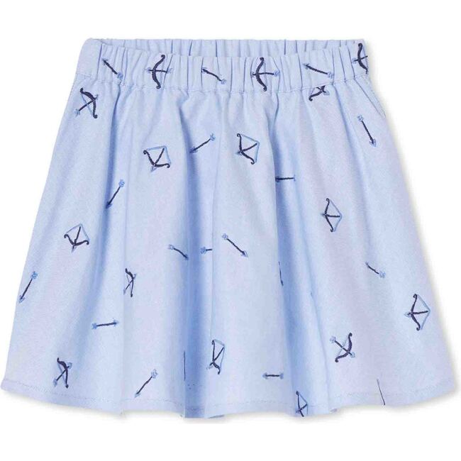 Sabrina Skirt Bow and Arrow Embroidery, Blue