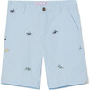 Hudson Short Beach Cruiser Embroidery, Blue - Shorts - 1 - thumbnail