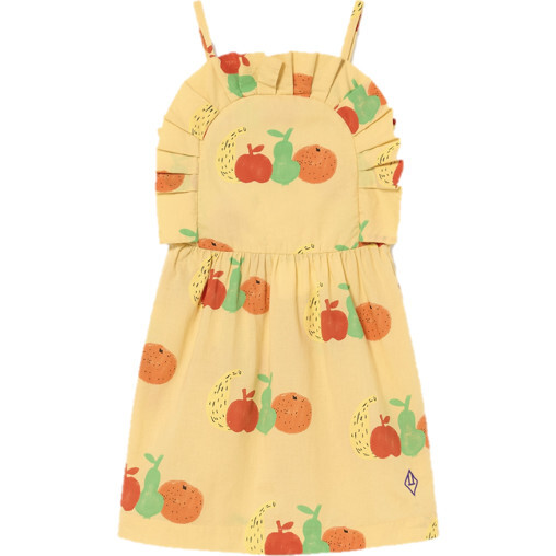 Fruits Dragonfly Dress, Yellow - Dresses - 1