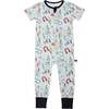 Science Lab Bamboo Convertible Romper, Grey - Rompers - 1 - thumbnail