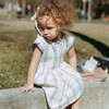 Addie Checked Front Buttoned Dress, Blue Hydrangea - Dresses - 2