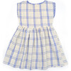 Addie Checked Front Buttoned Dress, Blue Hydrangea - Dresses - 3