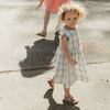 Addie Checked Front Buttoned Dress, Blue Hydrangea - Dresses - 4
