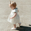 Addie Baby Checked Front Buttoned Dress Set, Sand Jade - Rompers - 4