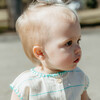 Addie Baby Checked Front Buttoned Dress Set, Sand Jade - Rompers - 5