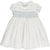 Moohren Hand-Smocked Dress, Blue - Dresses - 1 - thumbnail