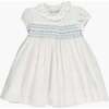 Moohren Hand-Smocked Dress, Blue - Dresses - 3