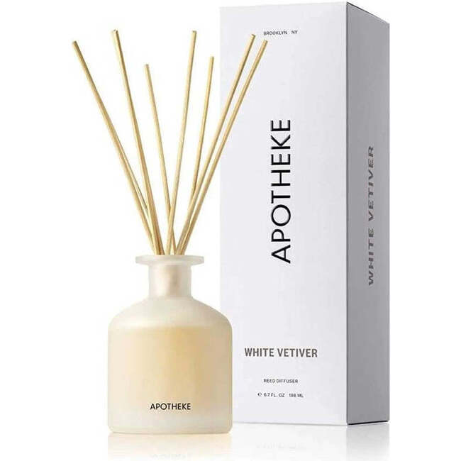 White Vetiver Reed Diffuser, Clear