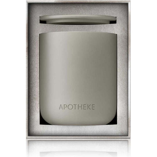 White Vetiver Ceramic Candle, Grey - Candles - 3