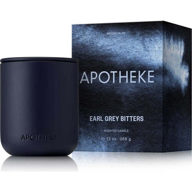 Earl Grey Bitters Ceramic Candle, Navy