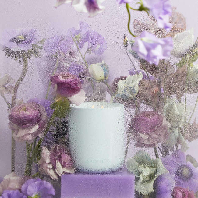 Canvas Ceramic Candle, Blue - Candles - 2