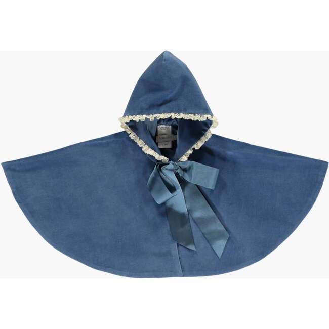 Velvet Cape,  Blue - Coats - 3