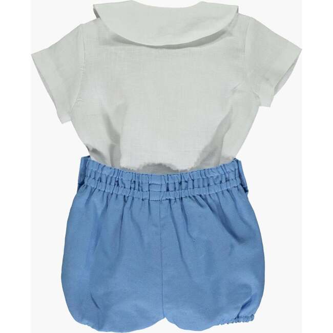 Basil Baby Set, Blue Linen - Rompers - 2