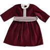 Camille Dress Velvet, Burgundy - Dresses - 1 - thumbnail