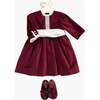 Camille Dress Velvet, Burgundy - Dresses - 2 - thumbnail