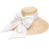 Women's Mirabel Straw Wide Brim Sunhat, Natural And Ivory - Hats - 1 - thumbnail