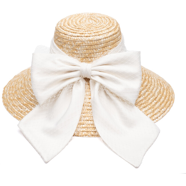 Women's Mirabel Straw Wide Brim Sunhat, Natural And Ivory - Hats - 2
