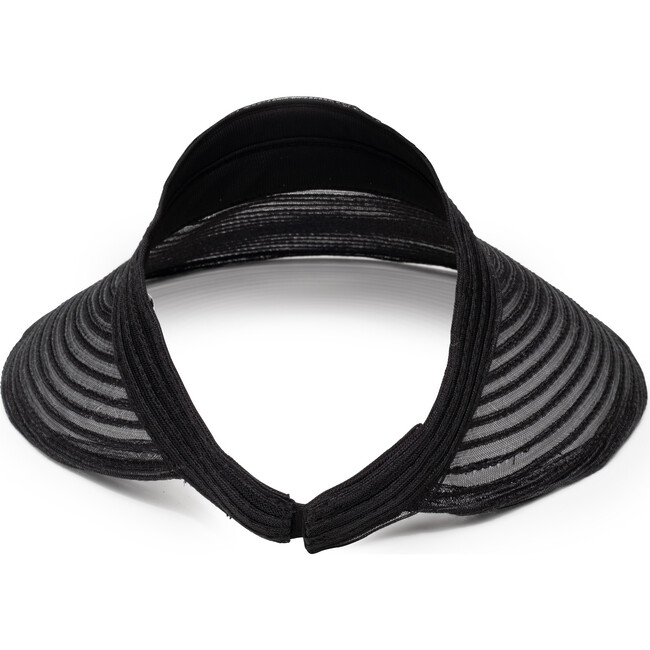 Women's Trixie Roll-Up Packable Visor, Black - Hats - 2