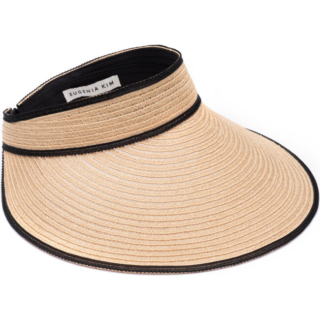 Women's Trixie Visor With Horsehair Binding, Camel And Black