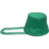 Women's Yuki Bucket Hat With Detachable Chain, Kelly Green - Hats - 2
