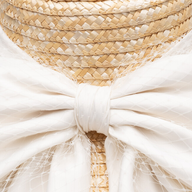 Women's Mirabel Straw Wide Brim Sunhat, Natural And Ivory - Hats - 3