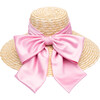 Women's Mirabel Satin Ruched Band Sunhat, Natural/Bubblegum Pink - Hats - 2
