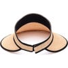 Women's Trixie Visor With Horsehair Binding, Camel And Black - Hats - 2