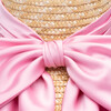 Women's Mirabel Satin Ruched Band Sunhat, Natural/Bubblegum Pink - Hats - 3
