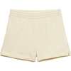 Boys Elasticated Waist Boardshort, Cream Rib - Swim Trunks - 1 - thumbnail